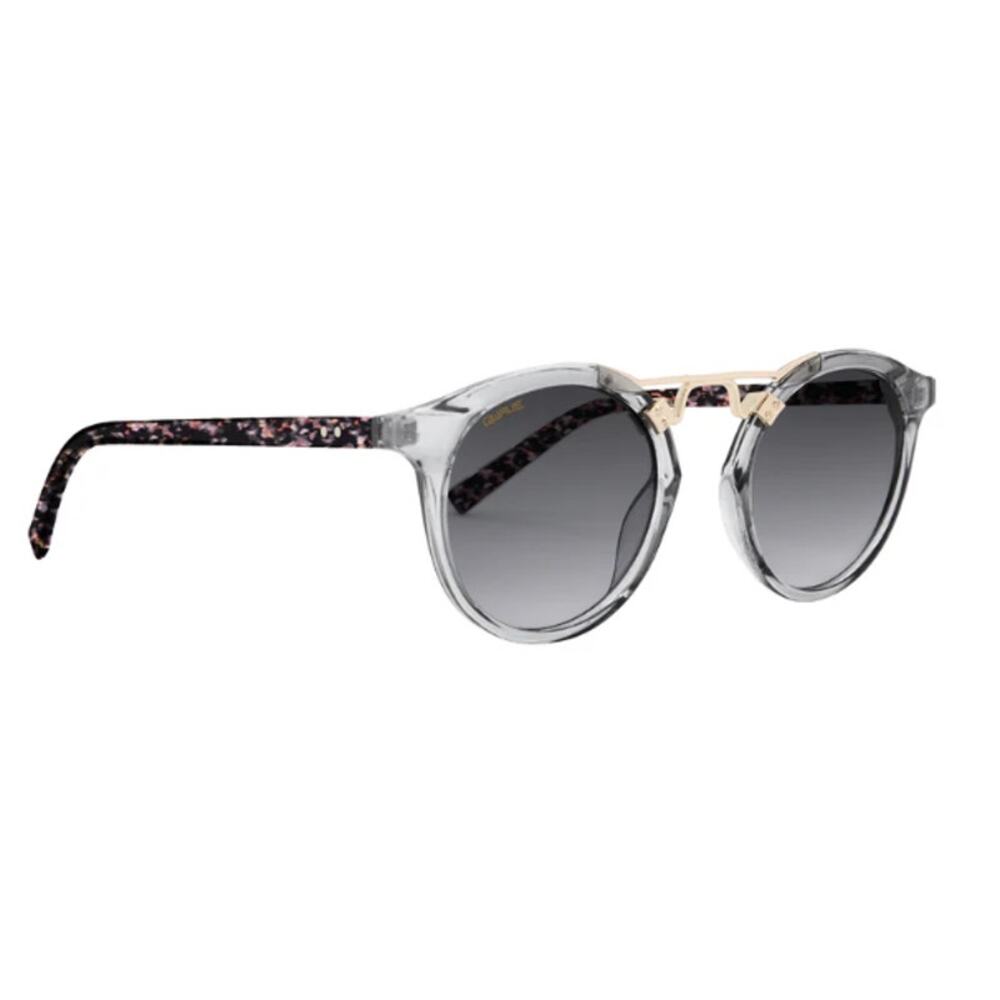 QWAVE Smoke Gradient Lense Tortoise Retro Shades Gold Polarized Sunglasses New